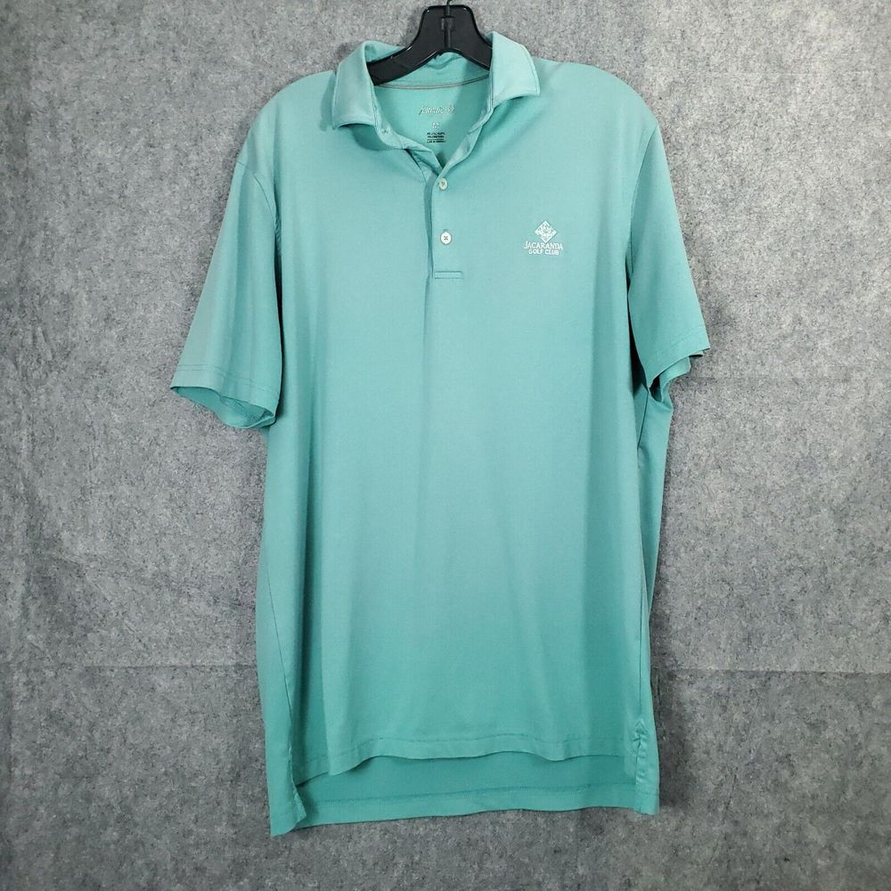 Johnnie-O Golf Polo Shirt Men's Medium Green Jacaranda Golf Country Club Solid M